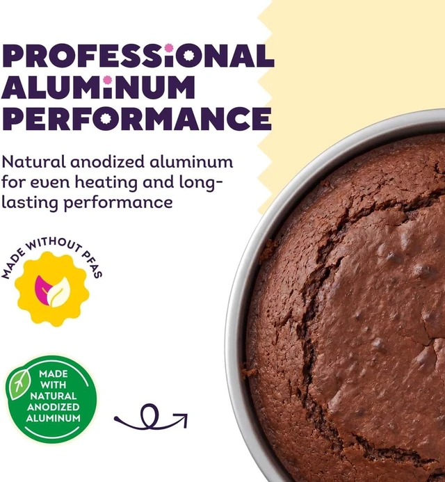 Alt view image 3 of 7 - Wilton Aluminum Round Cake Pan Set, Made Without PFAS, 9 x 2 in