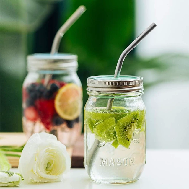 Alt view image 5 of 6 - Hiware 12-Pack Reusable Stainless Steel Metal Straws with Case - Long Drinking Straws for 30 oz and 20 oz Tumblers Dishwasher Safe - 2 Cleaning Brushes Included