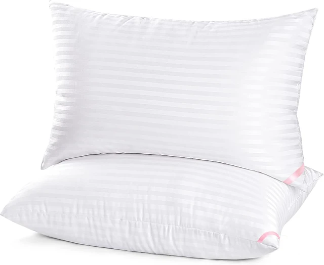 Alt view image 3 of 5 - EIUE Hotel Collection Bed Pillows for Sleeping 2 Pack Queen Size,Pillows for Side and Back Sleepers,Super Soft Down Alternative Microfiber Filled Pillows,20 x 30 Inches