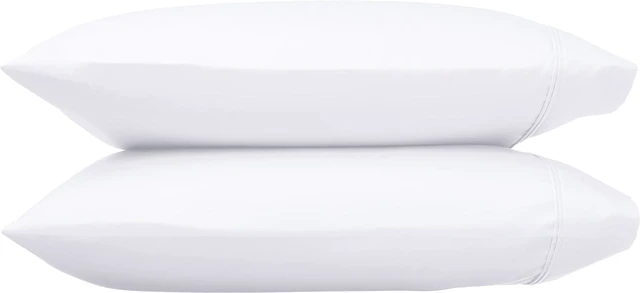 Alt view image 2 of 5 - Amazon Basics 400 Thread Count Cotton Pillowcases, Standard, 30" L x 20" W, White - Set of 2, Pillows Not Included