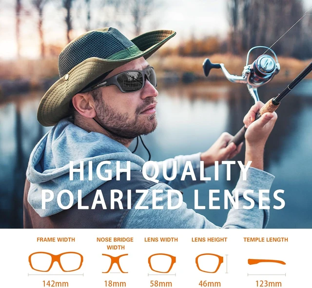 Alt view image 7 of 7 - suoso Polarized Sports Sunglasses for Men: UV400 Protection Glasses Wrap Around Goggles for Driving Fishing