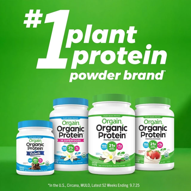 Alt view image 7 of 7 - Orgain Organic Vegan Protein Powder, Creamy Chocolate Fudge - 21g Plant Protein, 6g Prebiotic Fiber, Low Net Carb, No Lactose Ingredients, No Added Sugar, Non-GMO, For Shakes & Smoothies, 2.03 lb