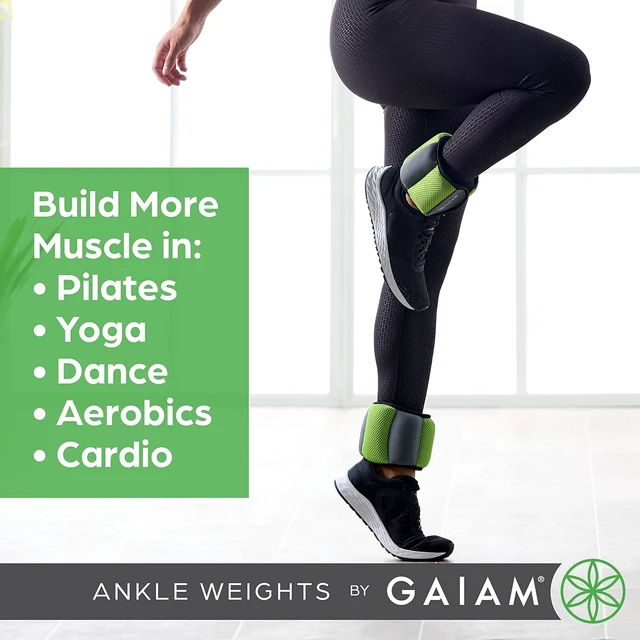 Alt view image 6 of 6 - Gaiam Ankle Weights, Wearable Bracelet to Strengthen, Tone & Sculpt, Adjustable Ankle Weights for Women & Men for Yoga, Dance, Pilates, Barre, Cardio, Home & Gym Use