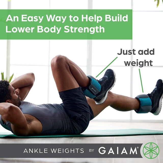 Alt view image 5 of 6 - Gaiam Ankle Weights, Wearable Bracelet to Strengthen, Tone & Sculpt, Adjustable Ankle Weights for Women & Men for Yoga, Dance, Pilates, Barre, Cardio, Home & Gym Use