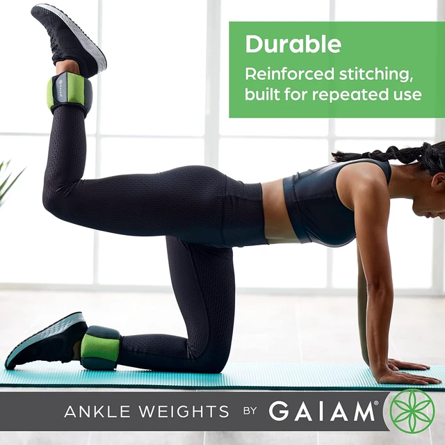 Alt view image 4 of 6 - Gaiam Ankle Weights, Wearable Bracelet to Strengthen, Tone & Sculpt, Adjustable Ankle Weights for Women & Men for Yoga, Dance, Pilates, Barre, Cardio, Home & Gym Use