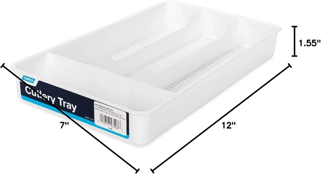 Alt view image 4 of 4 - Camco 43508 Cutlery Tray - Designed for RV and Compact Kitchen Drawers - Easily Organize and Store Kitchen Flatware - White