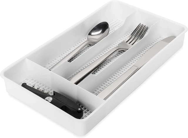 Alt view image 3 of 4 - Camco 43508 Cutlery Tray - Designed for RV and Compact Kitchen Drawers - Easily Organize and Store Kitchen Flatware - White