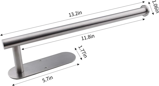 Alt view image 2 of 6 - Paper Towel Holders for Kitchen,Paper Towels Bulk- Self-Adhesive Under Cabinet,Both Available in Adhesive and Screws,Stainless Steel