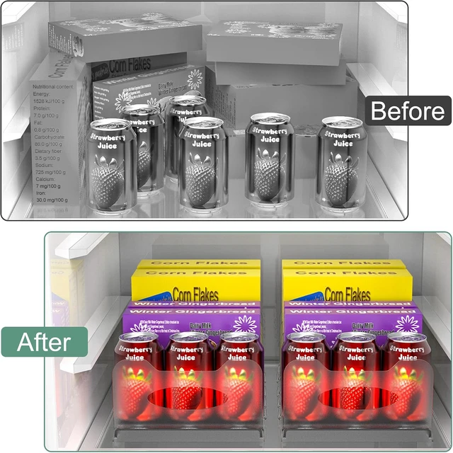 Alt view image 5 of 7 - Freezer Organizer,12" Visible Fridge Organizer Rack with Removable Dividers