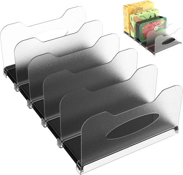Main image of Freezer Organizer,12" Visible Fridge Organizer Rack with Removable Dividers