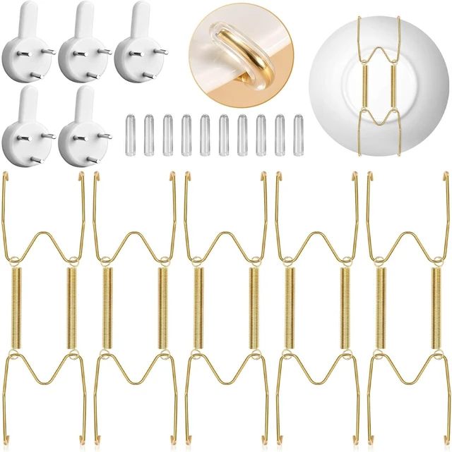 Main image of 5 pcs 6 Inch Plate Hangers for the Wall, Suitable for 5.5-6.5 inch Plate