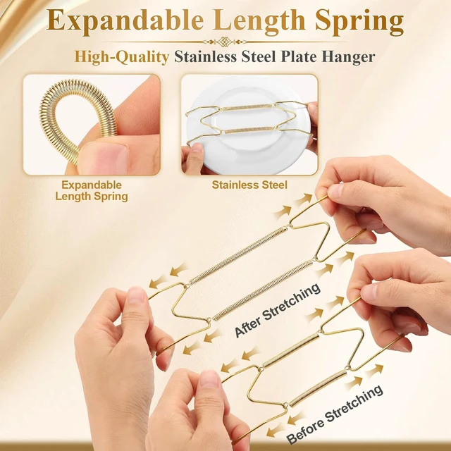 Alt view image 3 of 7 - 5 pcs 6 Inch Plate Hangers for the Wall, Suitable for 5.5-6.5 inch Plate