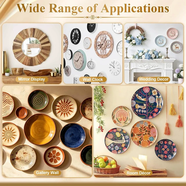 Alt view image 4 of 7 - 5 pcs 6 Inch Plate Hangers for the Wall, Suitable for 5.5-6.5 inch Plate