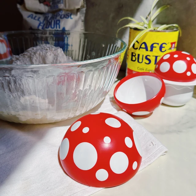 Alt view image 6 of 7 - Genuine Fred Nesting Mushroom Measuring Cups, Set of Fun and Functional Kitchen Measuring Tools, Space-Saving Design with Unique Mushroom Shape