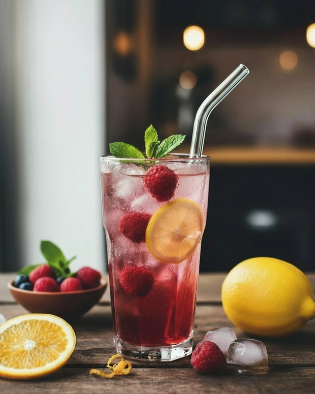 Main image of Glass Straws, 18-Pack Reusable Clear Glass Drinking Straws Set