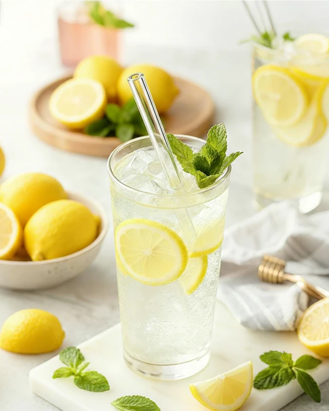 Alt view image 5 of 7 - Glass Straws, 18-Pack Reusable Clear Glass Drinking Straws Set