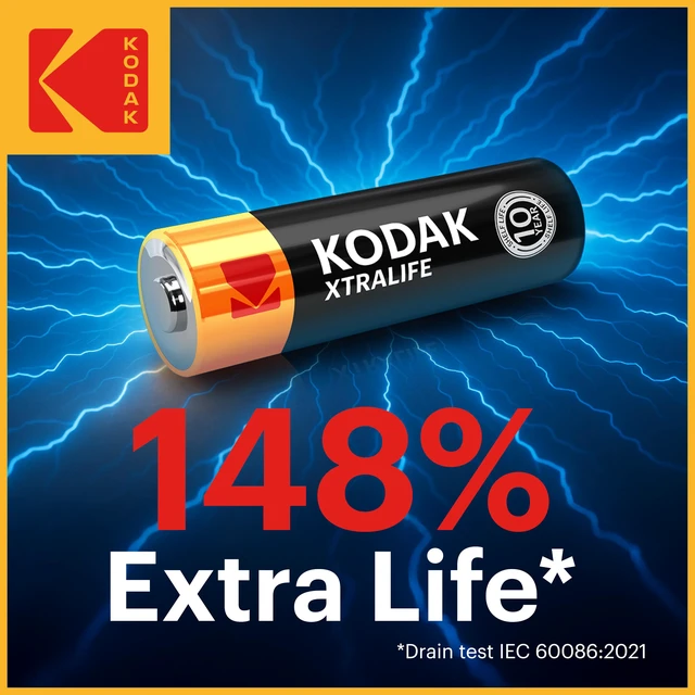 Alt view image 4 of 7 - KODAK AA Alkaline Batteries (24 Pack) Double A Battery, LR6, 1.5V