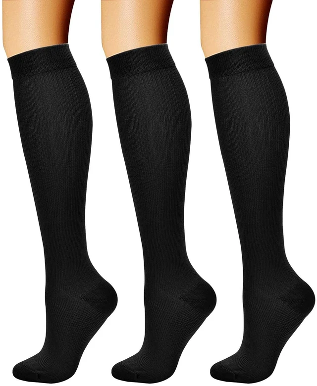 Main image of CHARMKING Compression Socks for Women & Men Circulation (3 Pairs) 15-20 mmHg is Best Support for Athletic Running Cycling