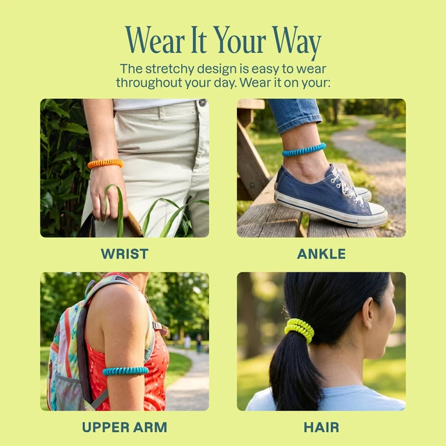 Alt view image 4 of 7 - Cliganic Mosquito Repellent Bracelets for Kids & Adults, Natural, 10 Pack
