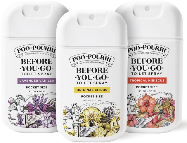 Main image of Poo-Pourri Before-You-Go Pocket Toilet Spray, Spring Variety 1 Fl Oz 3 Pack