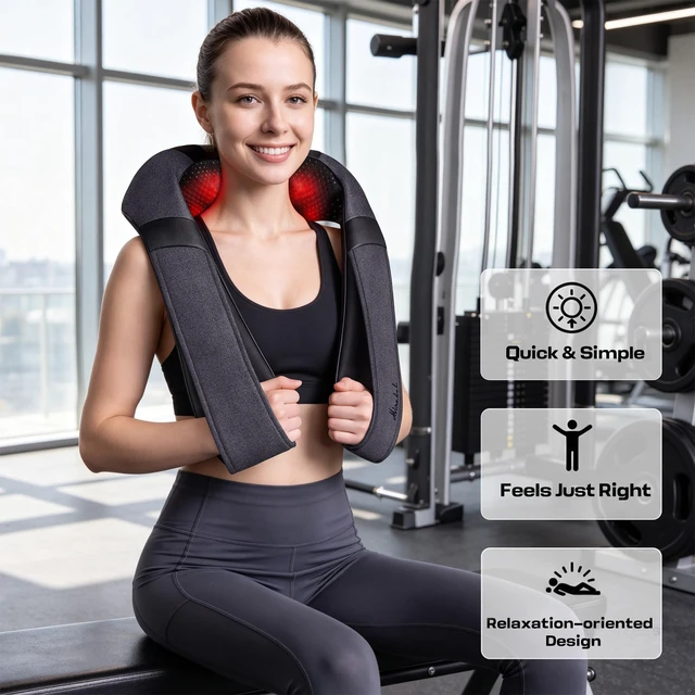 Alt view image 5 of 7 - Mirakel Heat Neck Massager for Pain Relief Deep Tissue - Gift for Women Men
