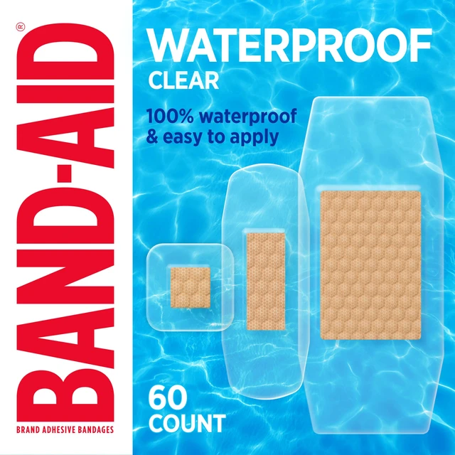 Alt view image 6 of 7 - BAND-AID Brand Clear Waterproof Adhesive Bandages, Assorted Sizes, 60 Count