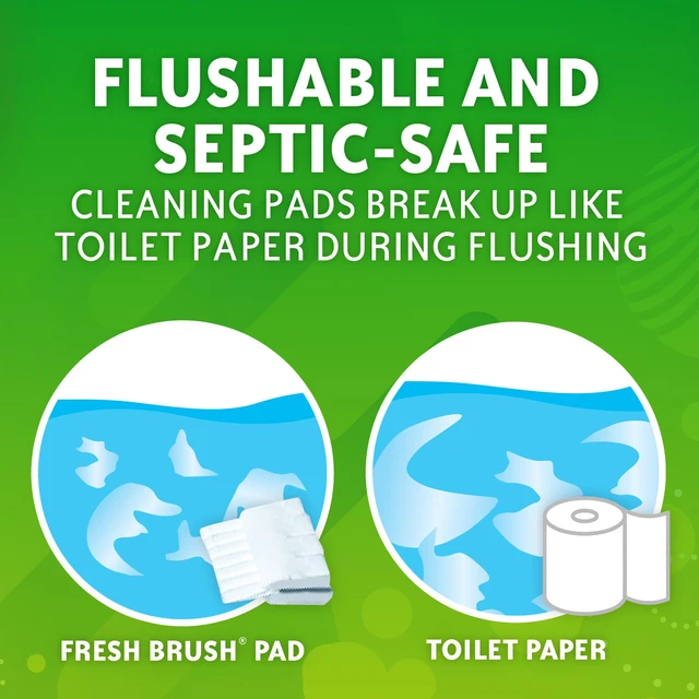 Alt view image 7 of 7 - Scrubbing Bubbles Flushable Toilet Wand Refills, Fresh Brush Toilet Cleaner Refill Pads, Cleans Limescale & Fights Odors, Citrus Scent, 20 Count, Pack of 1