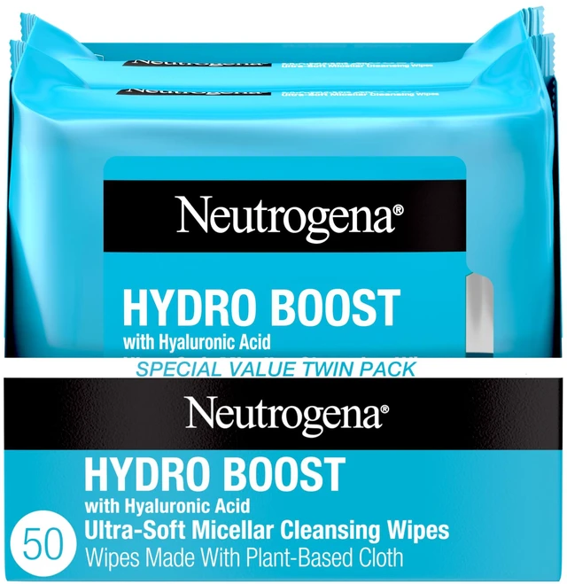 Main image of Neutrogena Hydro Boost Cleansing Wipes Makeup Remover, 25 Ct