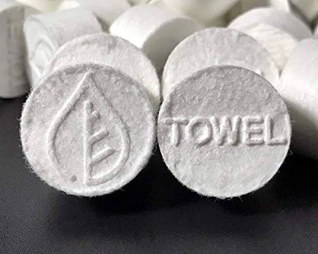 Alt view image 3 of 7 - Portawipes Coin Tissues | 100 Pack with 2 Carrying Cases | Toilet Paper Tablets | Compressed Towels | Expandable Wipes | Soft & Odor Free