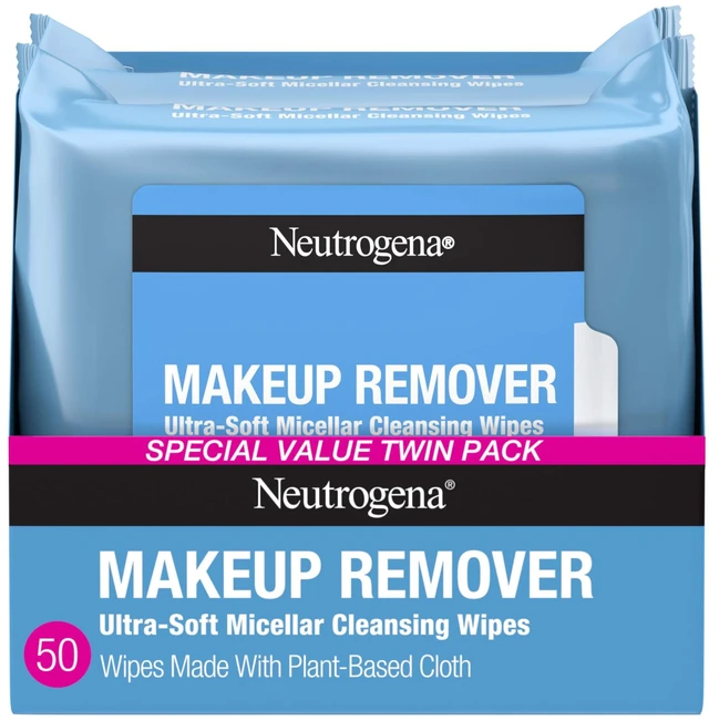Main image of Neutrogena Makeup Remover Micellar Wipes, 2 Pack of 25 Ct
