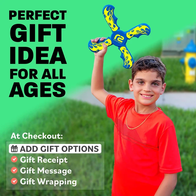 Alt view image 5 of 7 - Fun Boomerang for Kids - Stocking Stuffers for Boys and Girls - Soft & Easy Use - Best Gifts for 6 7 8 9 10 11 12 13 Year Old Boy Gifts - 2026 Top Toys for Boys Age 8-12 + Teens Outdoor Boy Gift Ideas
