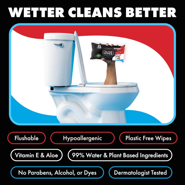 Alt view image 3 of 7 - DUDE Wipes Poopsicle Adult Flushable Wet Wipes, Ice Pop Scented, 144 Count