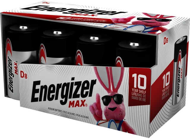 Main image of Energizer D Batteries (8 Pack), D Cell Battery, Premium Alkaline
