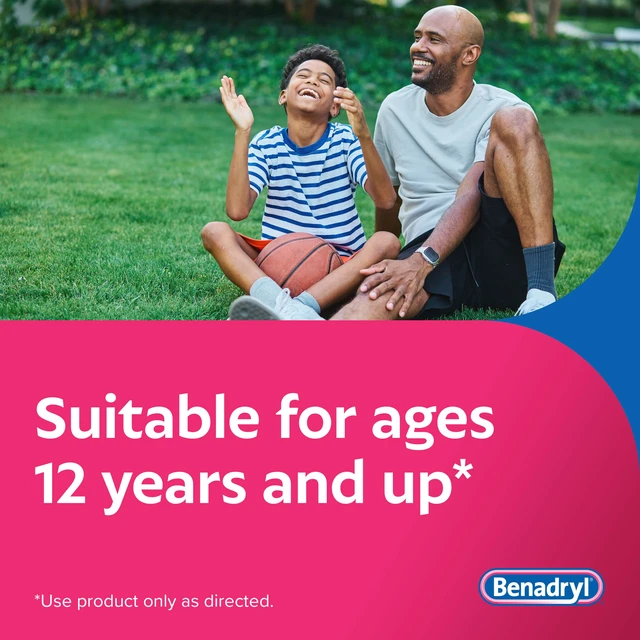 Alt view image 6 of 7 - Benadryl Extra Strength Allergy Tablets, 50 mg Diphenhydramine HCl, 24 Ct