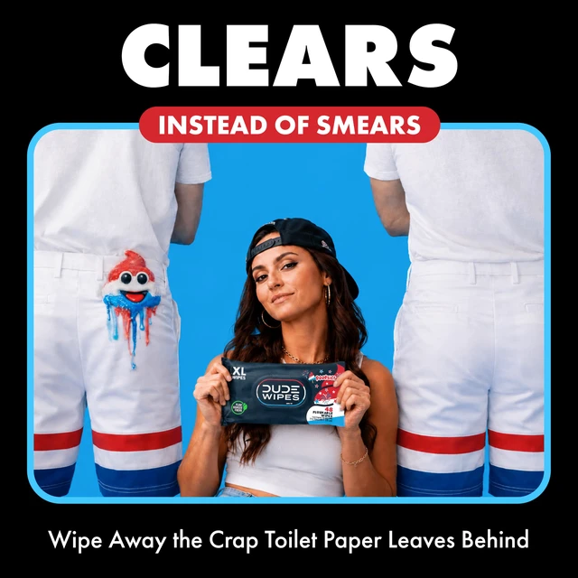 Alt view image 6 of 7 - DUDE Wipes Poopsicle Adult Flushable Wet Wipes, Ice Pop Scented, 144 Count