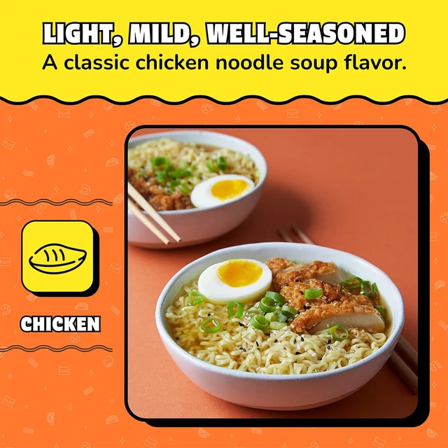 Alt view image 6 of 7 - Maruchan Ramen Noodle Soup, Chicken Flavor Japanese-Style Instant Noodles, Quick & Easy Meal for Kids, Students & Busy Families 3 Oz. (24 Pack)