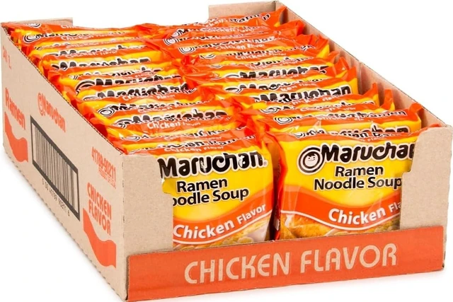 Main image of Maruchan Ramen Noodle Soup, Chicken Flavor Japanese-Style Instant Noodles, Quick & Easy Meal for Kids, Students & Busy Families 3 Oz. (24 Pack)