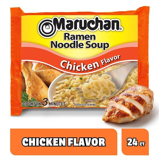 Alt view image 7 of 7 - Maruchan Ramen Noodle Soup, Chicken Flavor Japanese-Style Instant Noodles, Quick & Easy Meal for Kids, Students & Busy Families 3 Oz. (24 Pack)