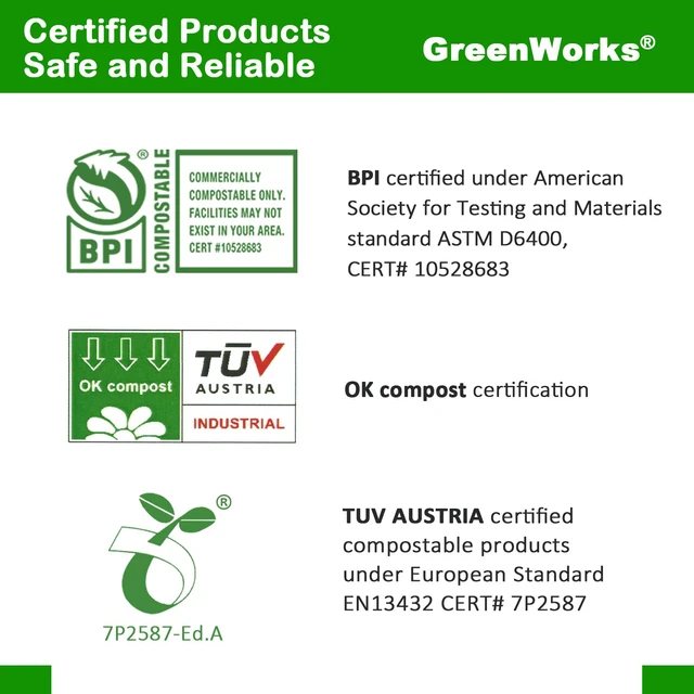 Alt view image 3 of 7 - GreenWorks Heavy-duty Compostable Forks, BPI Certified 100 Count Large Disposable Cutlery Utensils Silverware Flatware Fork