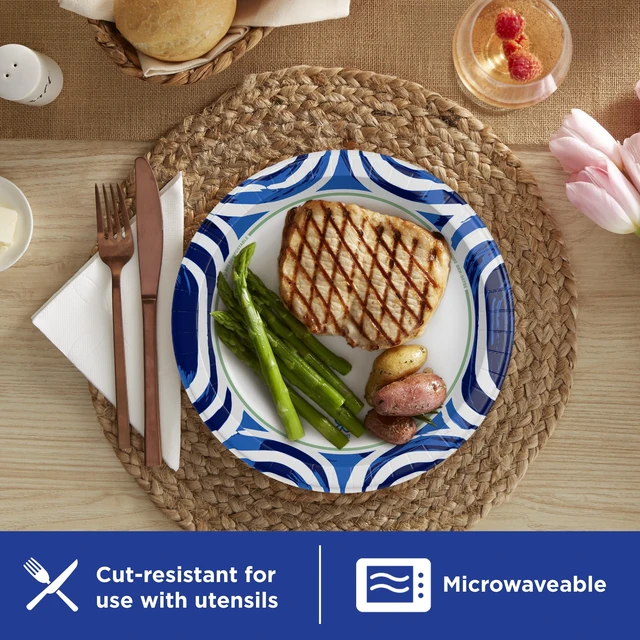 Alt view image 5 of 7 - Dixie Ultra Large Paper Plates 10 Inch Heavy Duty Disposable Plates 100ct