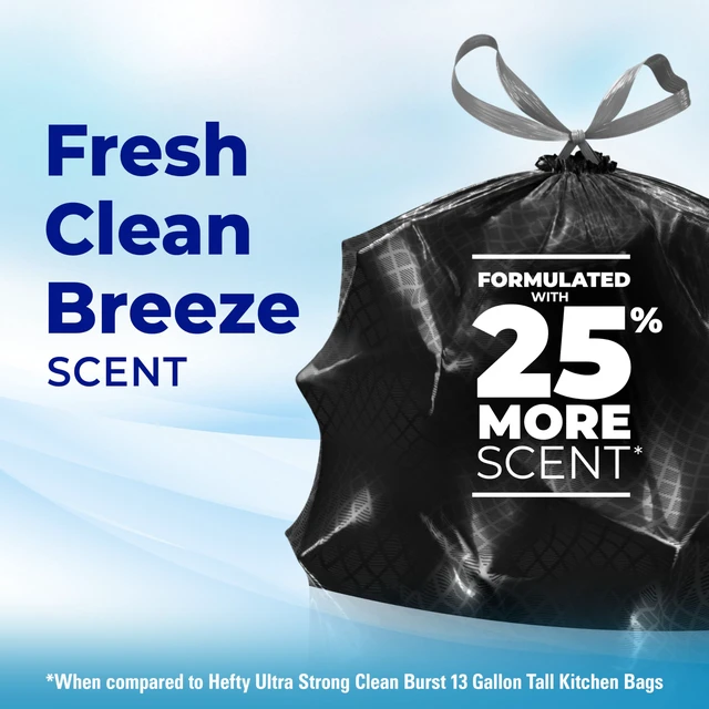 Alt view image 4 of 7 - Hefty Ultra Strong Signature Scents 13G Trash Bags, Fresh Clean, 80ct
