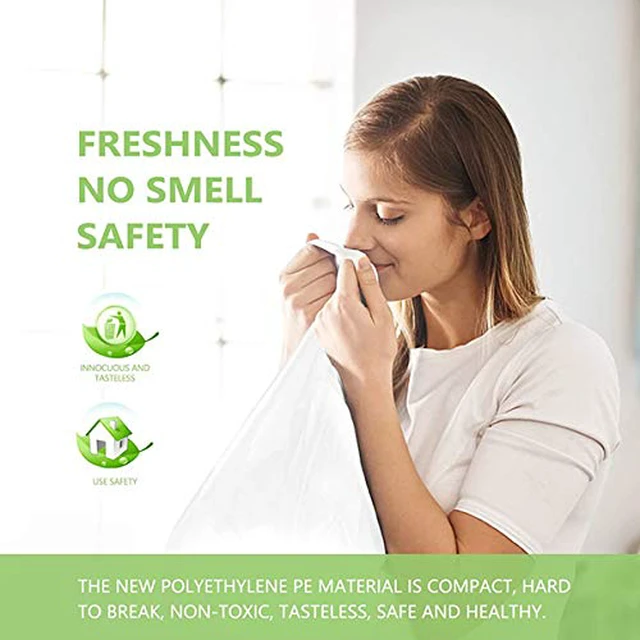 Alt view image 4 of 7 - Small Trash Bags, Magesh 4 Gallon Trash Bag/Small Garbage Bags, Strong Wastebasket Liners for Bathroom Bedroom Office Trash Can, Clear 200 Counts