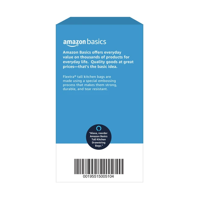 Alt view image 6 of 6 - Amazon Basics Flextra Strength Tall Kitchen Drawstring Trash Bags, Fresh Scent, Tear Resistant, 13 Gallon, 50 Count