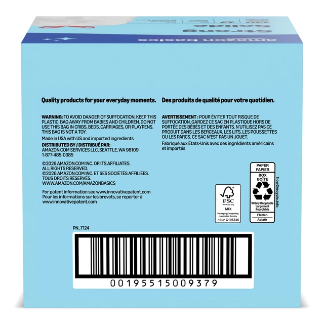 Alt view image 6 of 6 - Amazon Basics Trash Bags, Tall Kitchen Drawstring, Unscented, 13 Gallon, 120 Count, Pack of 1, Packaging May Vary