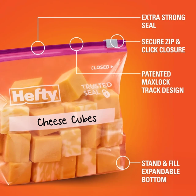 Alt view image 4 of 6 - Hefty Slider Storage Bags, Quart Size, 78 Count
