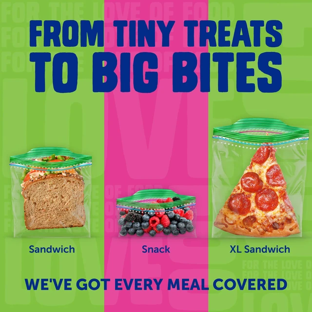 Alt view image 4 of 7 - Ziploc Lunch Trio Food Storage Bags Variety Pack, 225 Total Bags