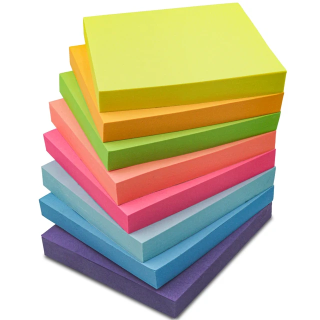 Main image of Sticky Notes 3x3, 8 Pack Sticky Pads 100 Sheet/Pad, Bulk Sticky Note Pads, Multicolor Self-Sticky Notes Pad - Teacher Classroom Must Haves, Back to School and Office Supplies Blank Desk Note Pads.