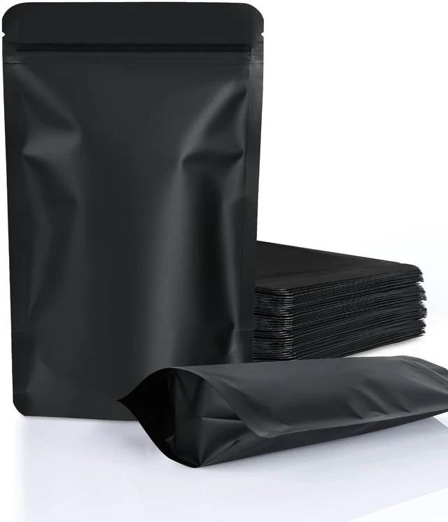 Main image of FireKylin 100 Pack Resealable Bags,Smell Proof Bags,Black 3.5" x 5.1"