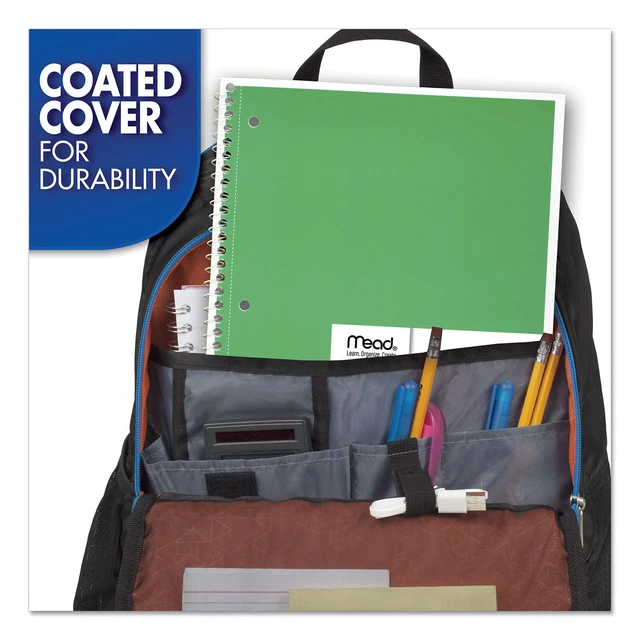 Alt view image 5 of 6 - Mead Spiral Notebook, 1 Subject, College Ruled Paper, 7-1/2" x 10-1/2", 70 Sheets per Notebook, Colors Will Vary, 6 Pack (73065)