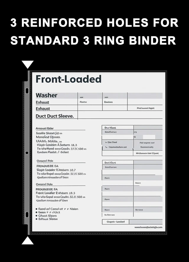 Alt view image 2 of 7 - Golbsart Sheet Protectors 8.5 x 11, Page Protectors for 3 Ring Binder 100ct